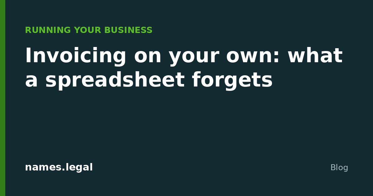 Faturar sozinho: o que uma folha de cálculo esquece
